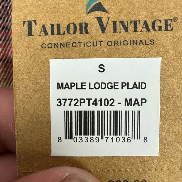 Tailor Vintage LuxePerformance Plaid Shirt Size S Stretch Long Sleeve Button-Up - Picture 6 of 6